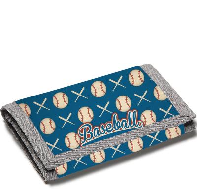 China Waterproof TD Customized Baseball Football Cartoon Printed Boys Wallet with Coin Pocket and 8 Card Holder Kids Wallet for sale