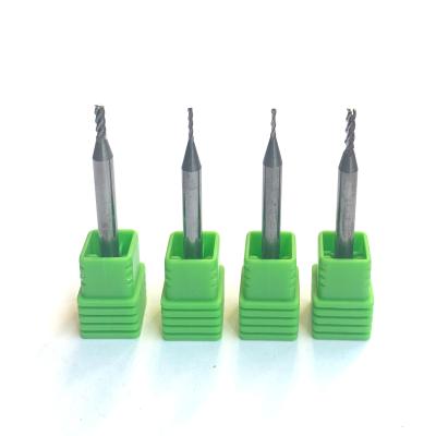 China CNC Micro Machining Solid Carbide Milling Mills Cutter For Aluminum Miniature Flat End for sale