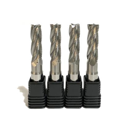 China Metal Work Tool Tungsten End Mill 55HRC Cutter Carbide Steel Roughing Endmill For Steel for sale