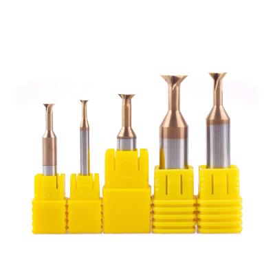 China Carbide 45 Degree Solid Carbide 4 Flutes Dovetail End Mill Milling Cutter For Steel for sale