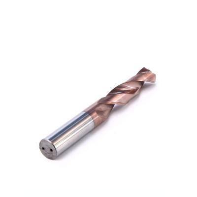 China Metal Drilling Mk HRC55 2Flutes Tungsten Steel Drill Bits Carbide Drill With Coolant Hole for sale