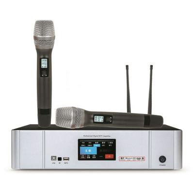 China KTV hot sale built-in microphone headset wireless microphone 3 in 1 power amplifier in low price for sale