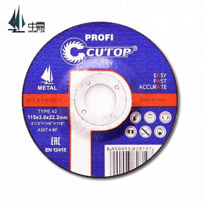 China Long Life 4 1/2 Inch 3.0mm Wheel And Disco Break Abrasivo De 115 Mm For Metal for sale