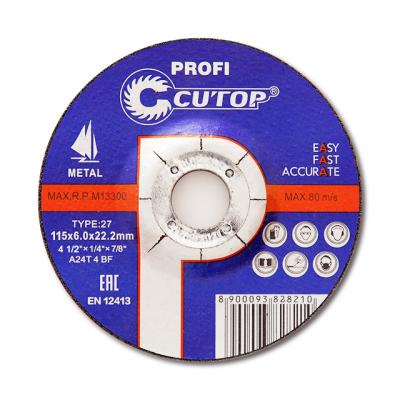 China High Quality / Professional Long Life CUTOP Factory Abrasives Disc 4.5inch Grinding Wheels For Metal for sale