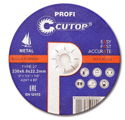 China High Quality/Professional Level Long Life CUTOP Profi 230mm Grinding Wheel For Metal And Inox for sale