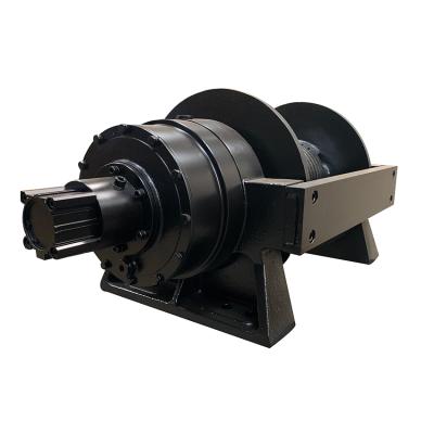 China AUTOMATIC small size 10ton hydraulic pulling winch for heavy equipment transporters for sale