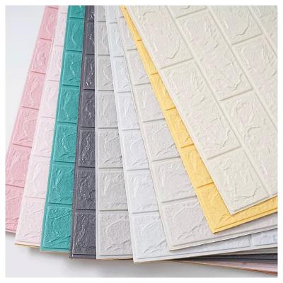 China Factory Direct Wholesale Waterproof Moistureproof,Cheap Interior 3D Foam Wall Panels Furnishing XPE Foam Wallpaper/Wall Coverings for sale