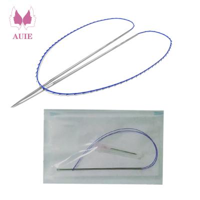 China Latest 20g290mm Cosmetic Safety Beauty Needle Pdo Thread Suture Face Lifting Double Needle Blunt for sale