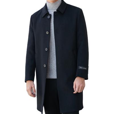 China OEM Style Fashion Autumn Spring Cashmere Woolen Coat Men Long Winter Breathable Custom Coat Men Warm Woolen Coat Men for sale