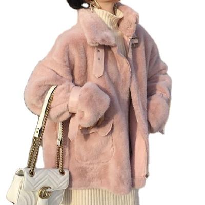 China Anti-wrinkle Europe and America ladies classic hot sale women's winter mink fur coat jacket for sale