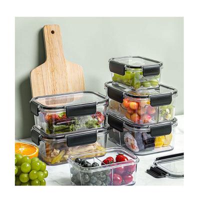 China Sustainable Mascot China Factory Fruit Storage Box Organizer Fridge Vegetables Containers Airtight Food Container with Compartments for sale