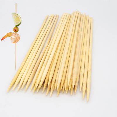 China Easily Cleaned Round Meat Skewer BBQ Grill Rotisserie Bamboo Skewer Kit for sale