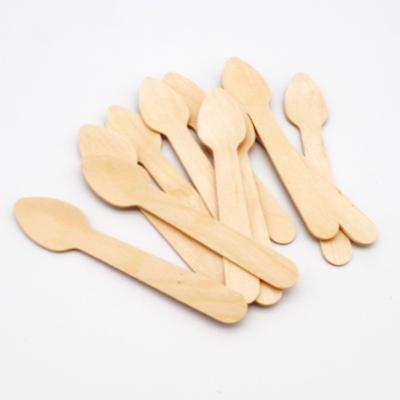 China Disposable Mini Fashionable Natural Wooden Spoon Disposable Wooden Spoon for sale