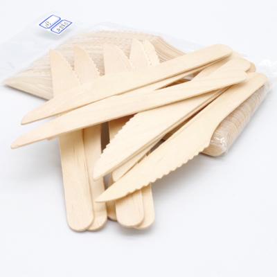 China Disposable Biodegradable Natural Wooden Cutlery Set Wooden Spoon Knife for sale