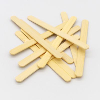 China Sustainable Eco Friendly Disposable Ice Cream Stick Bamboo Golden Popsicle Sticks for sale