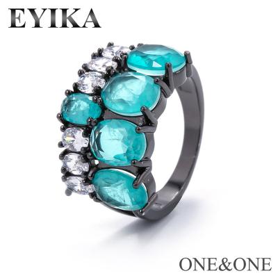 China Semijoias CLASSIC Fusion Wholesale Price Full Stone Ring With Zirconia Ring Eyika for sale