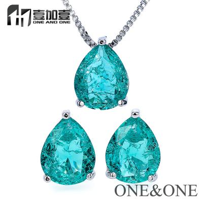 China Pendant necklace; Simple Pattern New Brazil Hot Gold Popcorn Drop Earrings 2018 Water Stone Glass Bridal Jewelry Set Stud Earrings for sale