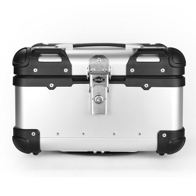 China 35L Travel Scooter High Quality Waterproof Trunk Black Silver Top Delivery To Box Aluminum Alloy Tail Boxes Motorcycle for sale