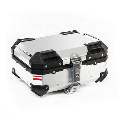 China 22L F2-MOTO Alu Motorcycle Tail Box Waterproof Silver Motorcycles Top Boxes Moto Top Case for sale