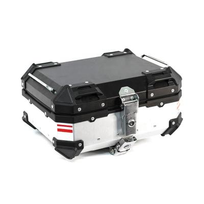 China 22L Silver+Black F2-MOTO Alu Waterproof Alloy Box Motobox Metal Top Boxes For Motorcycles for sale