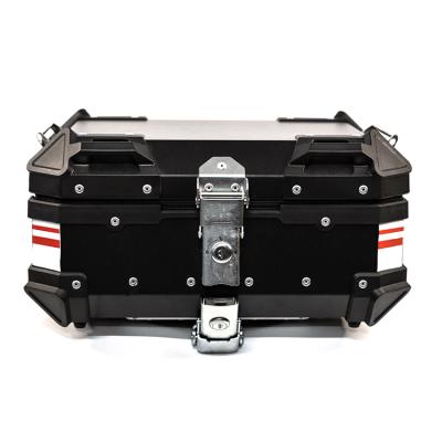 China Black F2-MOTO Motorcycle Waterproof Aluminum Detachable Top Box 22L Bag Moto Top Tail Box for sale