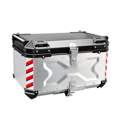 China 100L Silver+Black F2-MOTO Alu Motorcycle Waterproof Luggage Boxes Moto Motorcycle Rear Box Delivery Food for sale