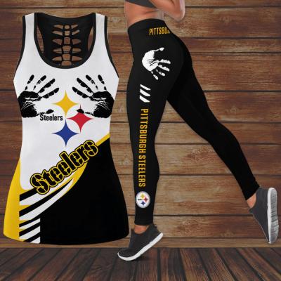 China Other Custom Fashion Women Girls Sport Yoga Top And Pants Soccer Nfl Gaiters Set for sale