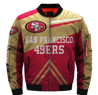 China New Style American Football Sports 3d Printed Flight Suit Coat NFL Jacket Plus Size for sale