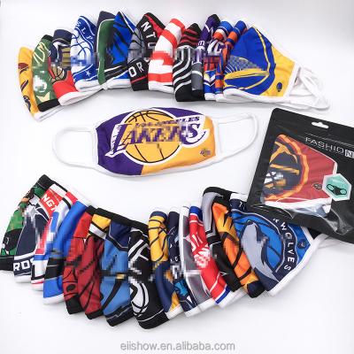 China Party Make/Decorations Hot Sale Newest NBA Lakers Nets Facemask Customized Sublimation Washable Reusable Basketball Facemask for sale