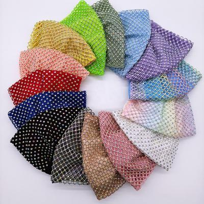 China 2021 Hot Sale Rhinestone Various Color Bling Bling Fashion Washable Party Facemasks for sale