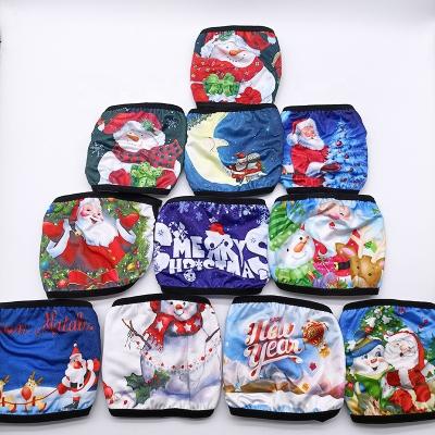 China Party Make/Decoration Christmas 2020 hotsale Adult Cartoon Pattern Fabric Facemask Washable Facemask Cotton Processing Customization Beauty Facemask for sale