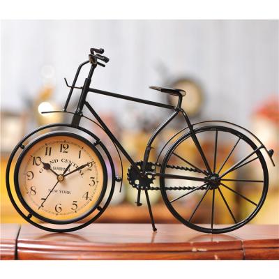 China Antique style the bicycle modeling the seat mute clock the bedroom office hebu decoration office creative home prepared shot for sale