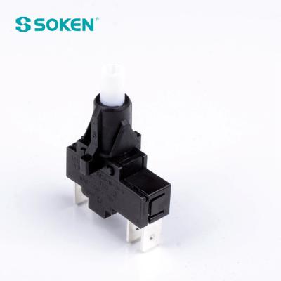 China Home appliance/SOKEN PS25-16-5 2pole steam self-locking small push button switch for sale