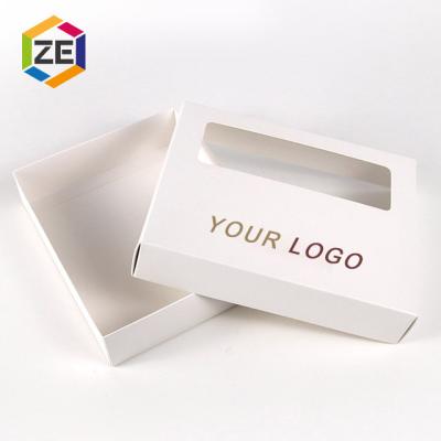 China Recyclable Factory Supply Small Size Direct Paper Gift Box With Window For Underwear for sale