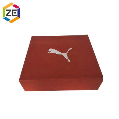 China Recyclable High End Custom Branded Cardboard Red Shoe Gift Box Packaging for sale