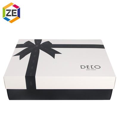 China Wholesale Recyclable Luxury White Flat Folding Customized Dress Packaging Box for sale