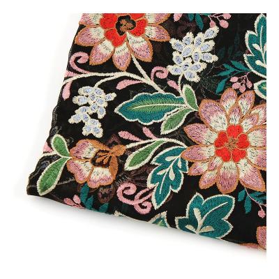 China Chinese dress suppliers wholesale exquisite multicolor embroidered fabric for wedding dresses for sale