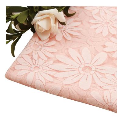 China Wholesale Cheap Garment Fashion Flowers Lightweight Sheer Pink Burnt Fabric For Women for sale