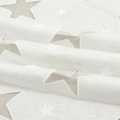 China Chinese Wholesale High Quality Polyester Garment Factory White Star Rayon Burnt Fabric for sale