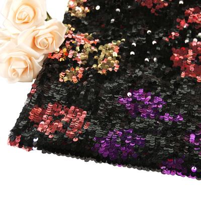 China Dress Zhejiang Keqiao Manufacturers Sell Breathable Indian Color Sequin Fabric For Women for sale