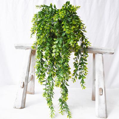 China Realistic Artificial Flower Wall Hanging Rattan Plant Fake Hanging Decorative Flower Vine Leaf Wall Hanging for sale