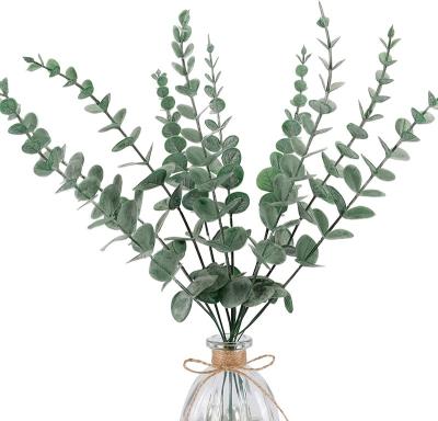 China Eco-Friendly Artificial Amazon Eucalyptus Leaves Branches Wedding Centerpieces Floral Arrangements Farmhouse Home Decor for sale