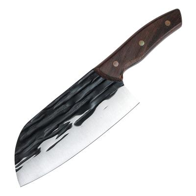 China Tang Kitchen Full Sustainable Knife Cooking Knife Handmade Forged High Carbon Steel Butcher Knife for sale