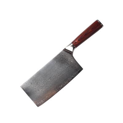 China Viable Wholesales 7 Inch High Quality Damascus Steel Kitchen Cleaver Cutting Knife for sale