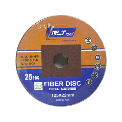 China RLT 5 Inch Metal Polish Brand Disc Fiber Sanding Disc for sale