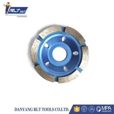 China Single row diamond cup wheel. high speed straight smooth edge for granite, stone, concrete for sale