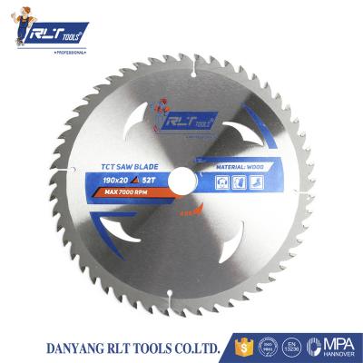 China Cutting 190 x 20 x 52 Teeth Cutting CTT Aluminum Wood Circle Saw Blade for sale