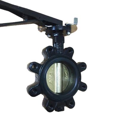 China General manual 2 inch -10 inch wcb cf8m cast iron lug type malleable wafer butterfly valve price for sale