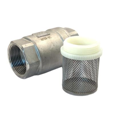 China general wcb cf8 cf8m stainless steel threaded vertical check valve filter for sale