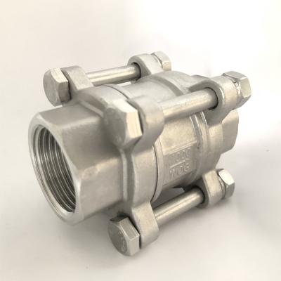 China General stainless steel 1000WOG full port 3pc spring vertical thetered price non return check valve for sale